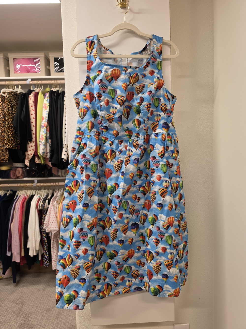 Retrolicious Fit & Flare Hot Air Balloon Print Dress